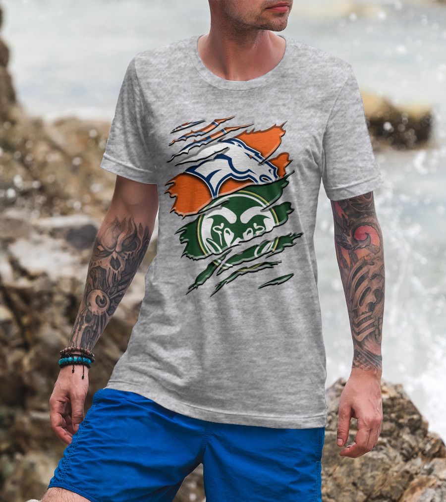 Denver Broncos Colorado State Rams T-Shirt