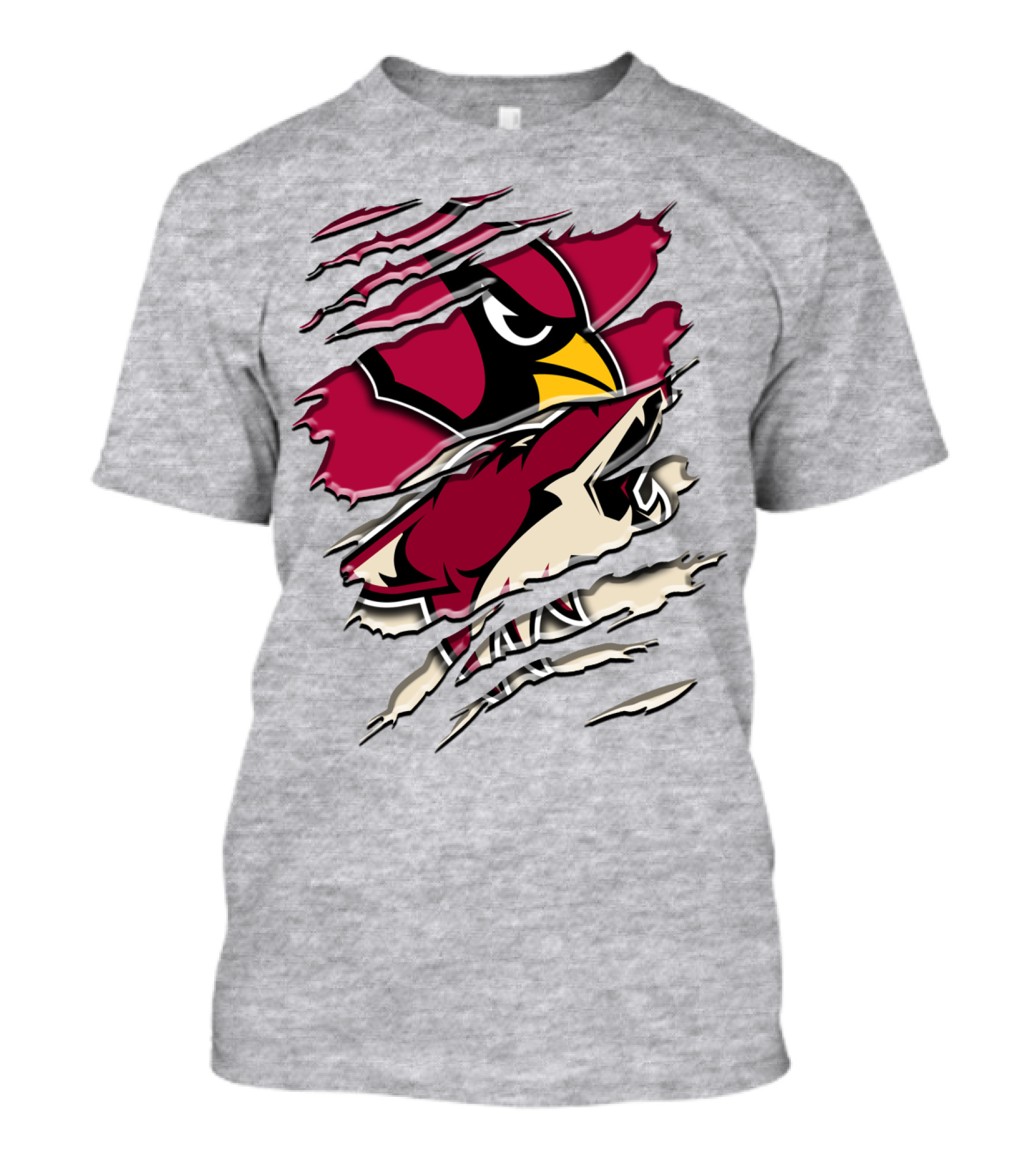 Arizona Cardinals Ripped Design Rah 028 T-Shirt