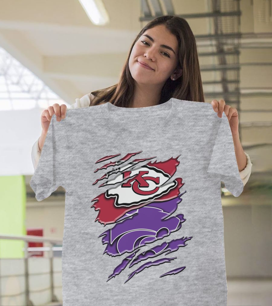 Kansas City Chiefs K-State Wildcats Fan Gear Rah 038 T-Shirt