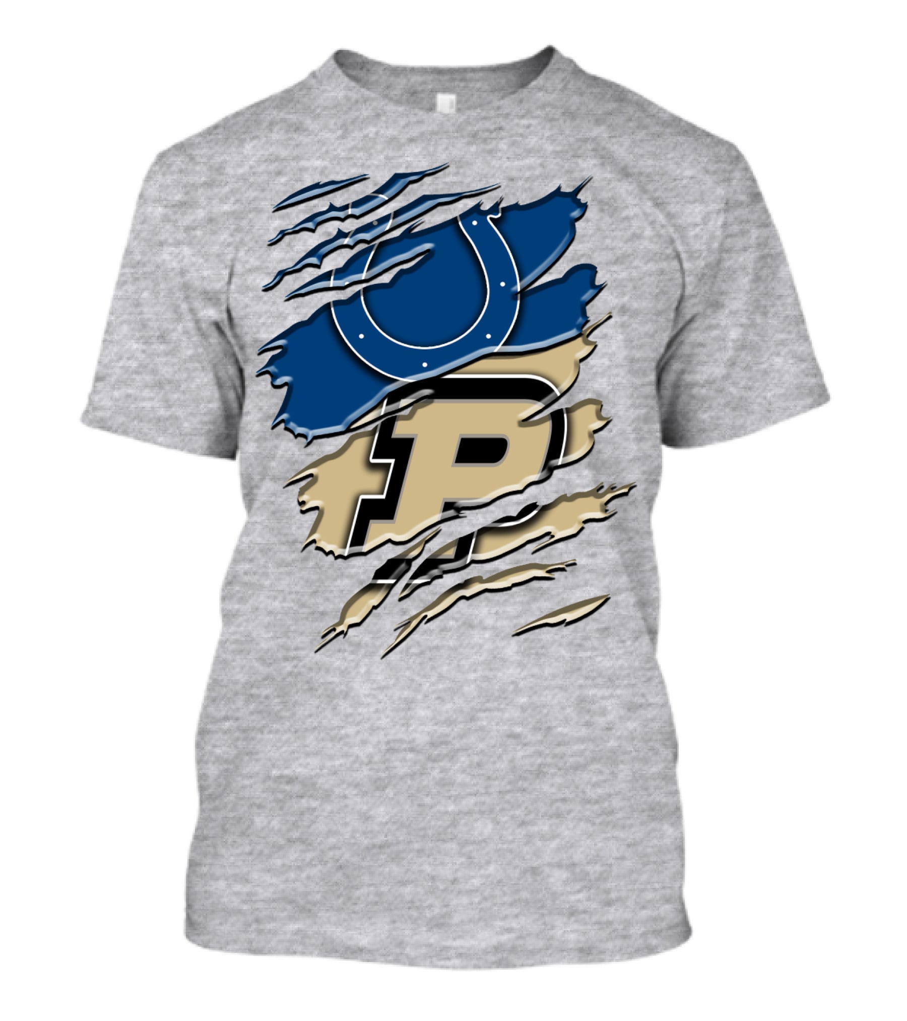 Indianapolis Colts Purdue Boilermakers Logo Mashup T-Shirt