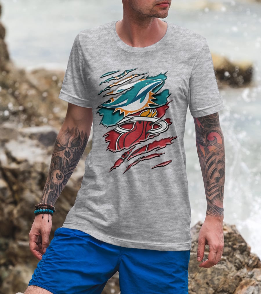 Miami Dolphins And Heat Rah 051 T-Shirt