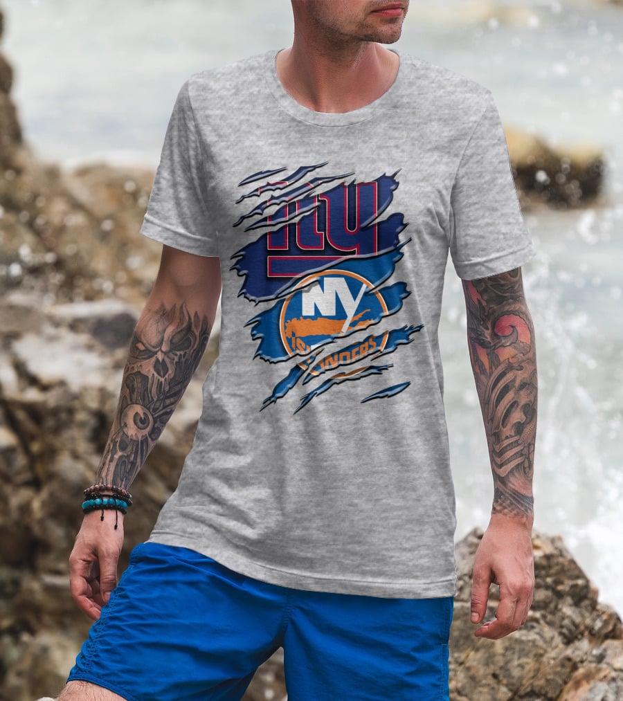 New York Giants Ny Islanders Crossover Rah 063 T-Shirt