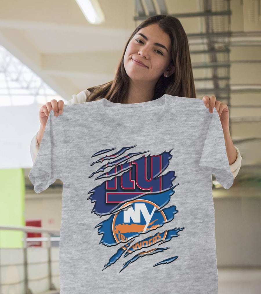 New York Giants Ny Islanders Crossover Rah 063 T-Shirt