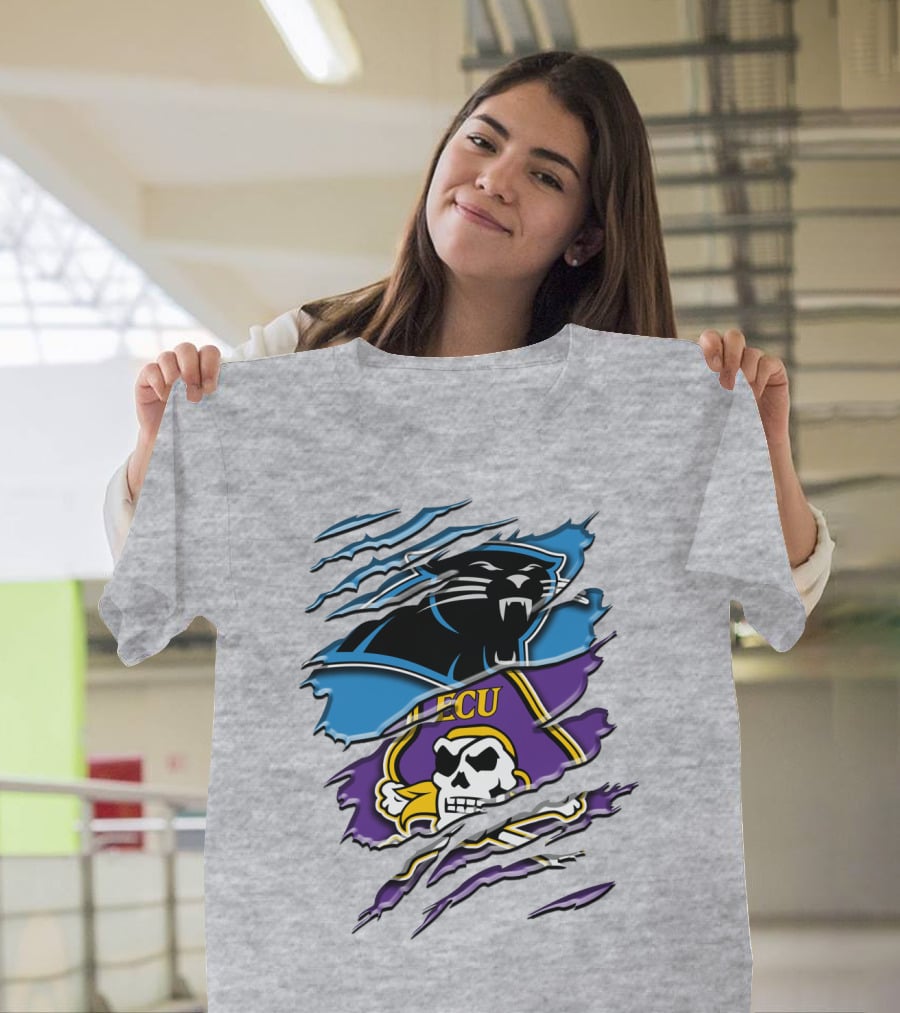 Carolina Panthers Ecu Pirates Rah T-Shirt