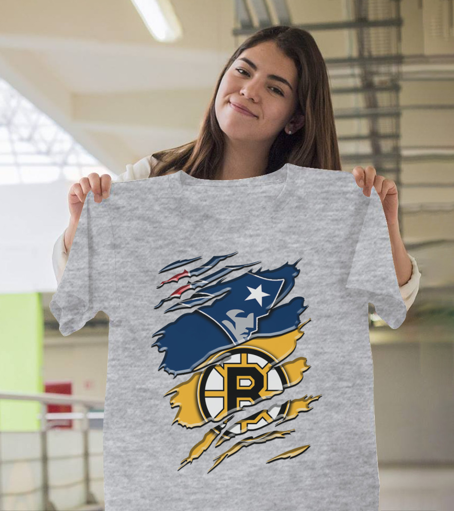 New England Patriots Boston Bruins Blend T-Shirt