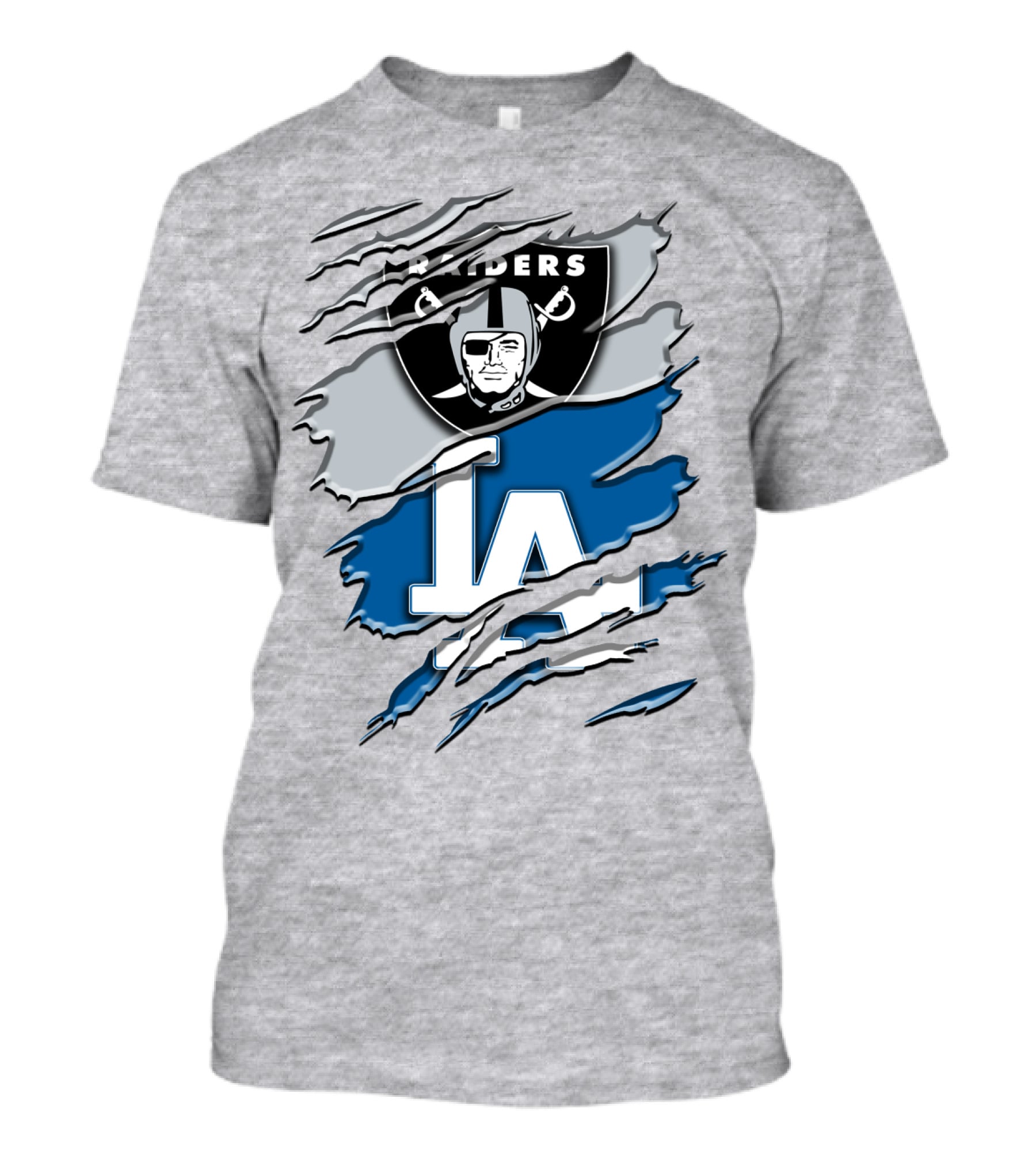 Raiders La Dodgers Crest Combination T-Shirt