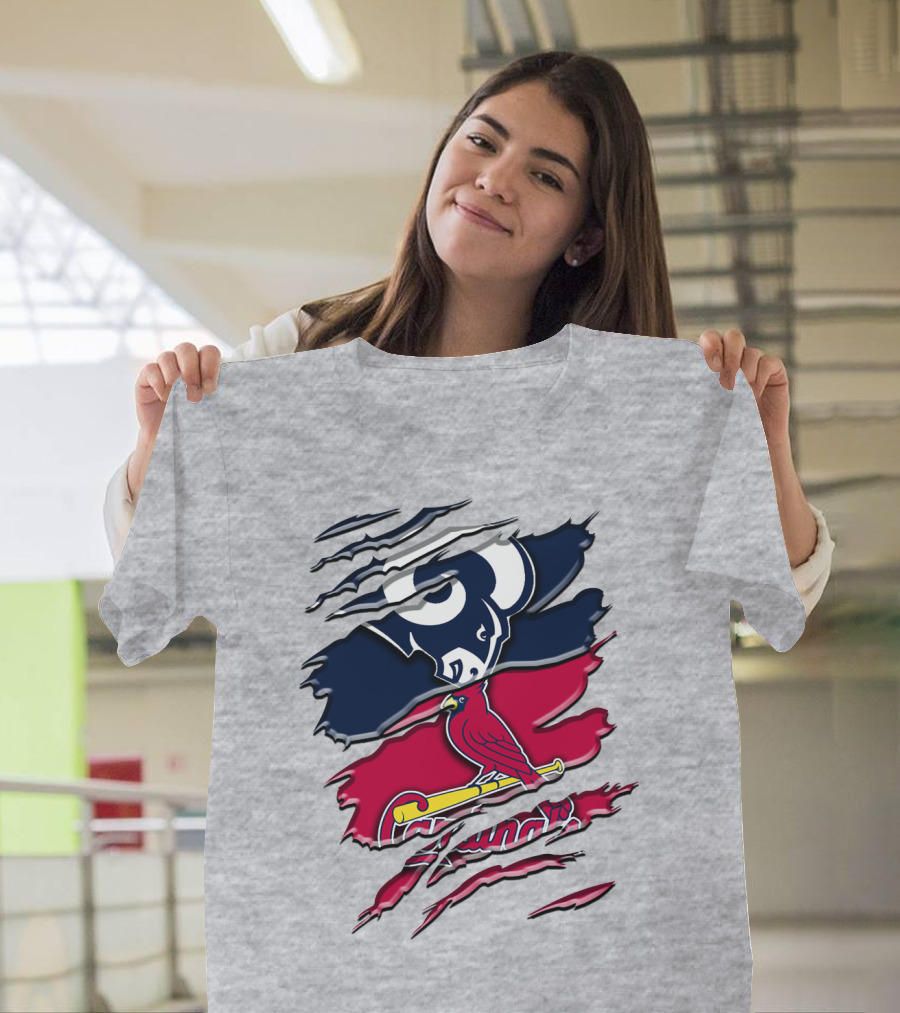 Rams Cardinals Fan Crossover T-Shirt