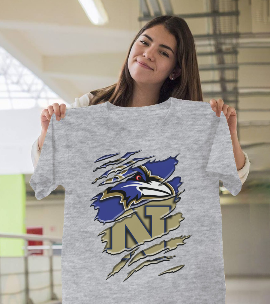 Baltimore Ravens Navy Midshipmen Rah 103 T-Shirt