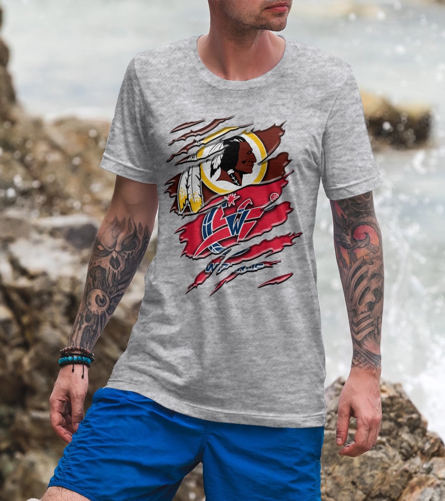 Washington Wizards Redskins Logo Mashup T-Shirt