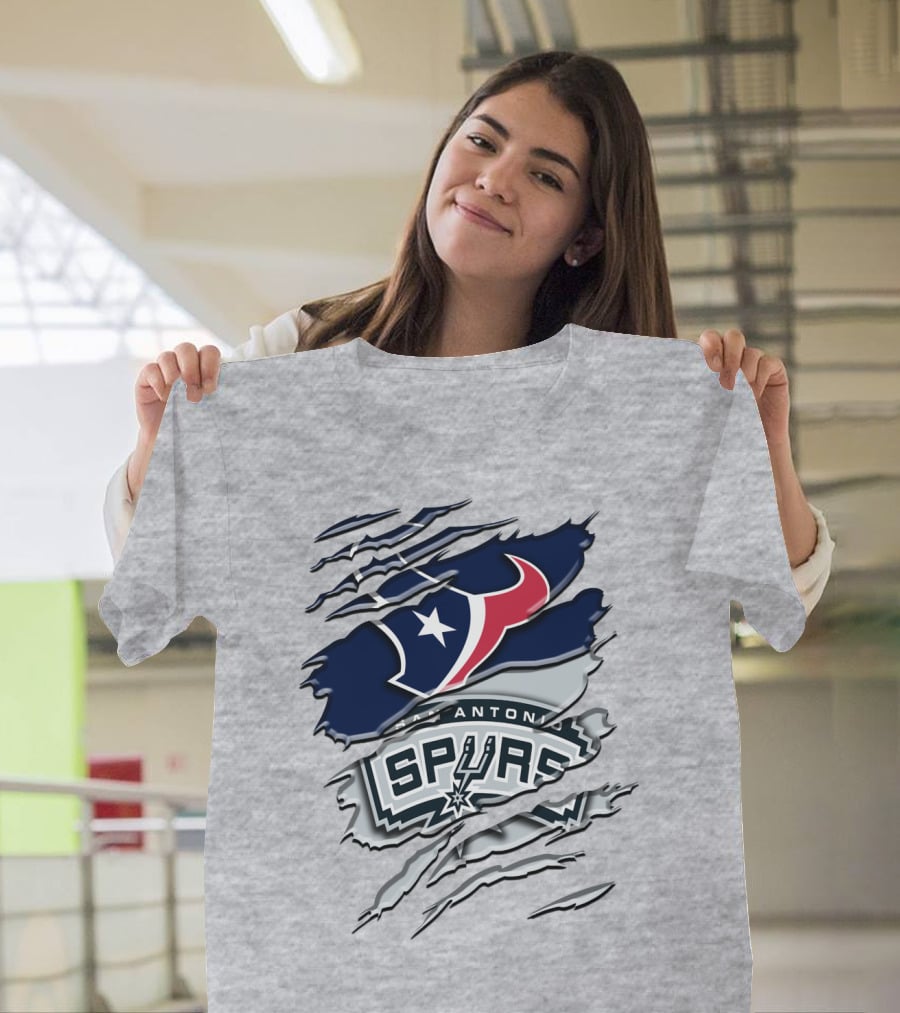 San Antonio Spurs Houston Texans Rah T-Shirt