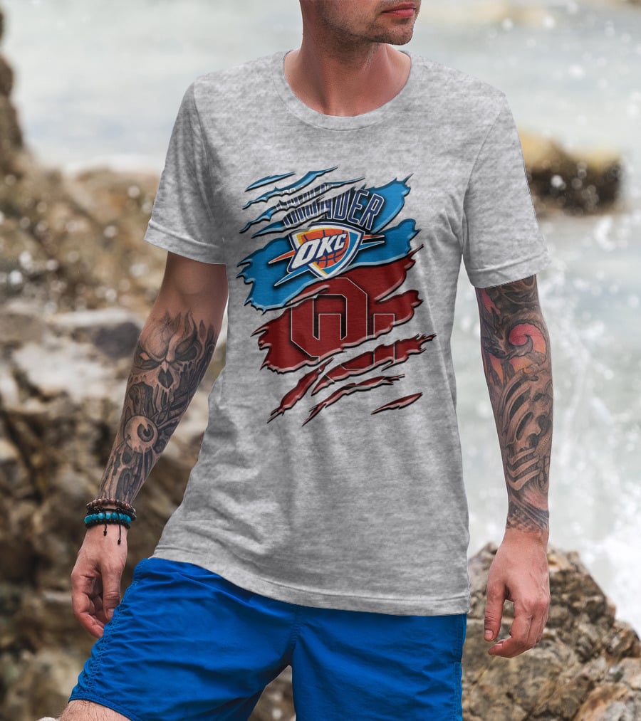 Okc Thunder Ou Logo Rah 126 T-Shirt