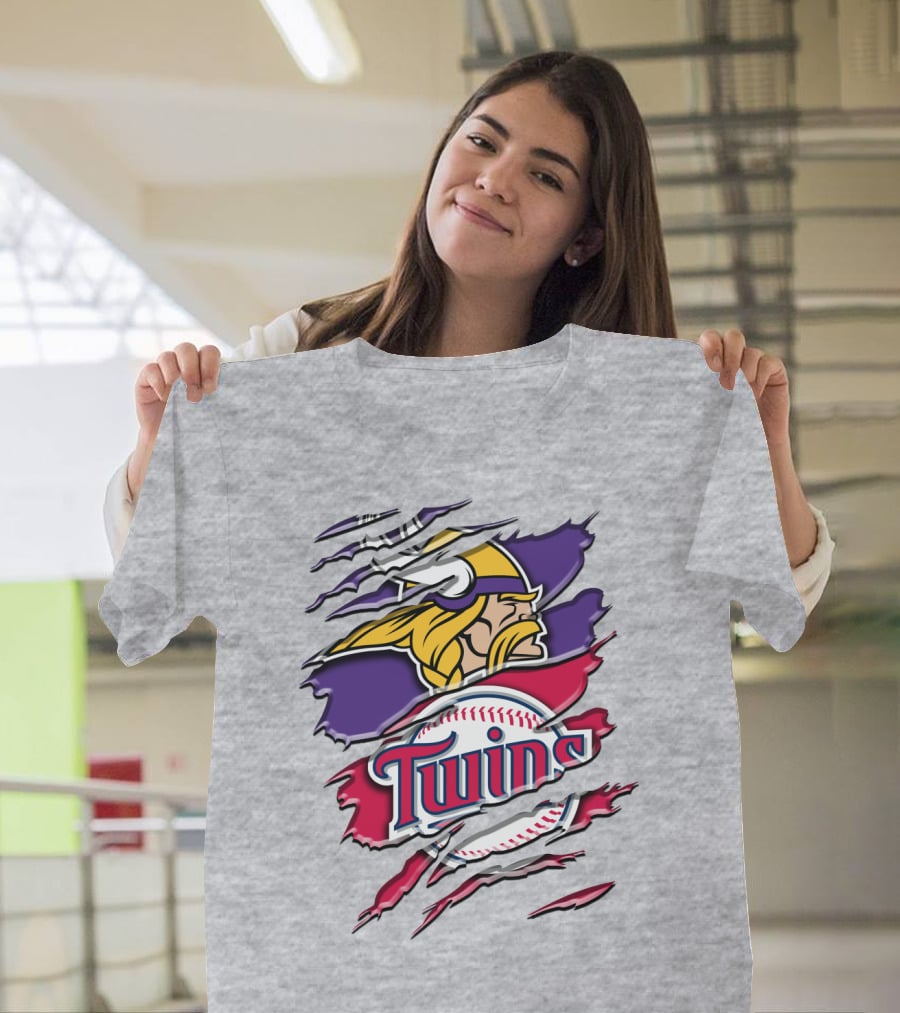 Minnesota Vikings Minnesota Twins Crossover Rah 135 T-Shirt