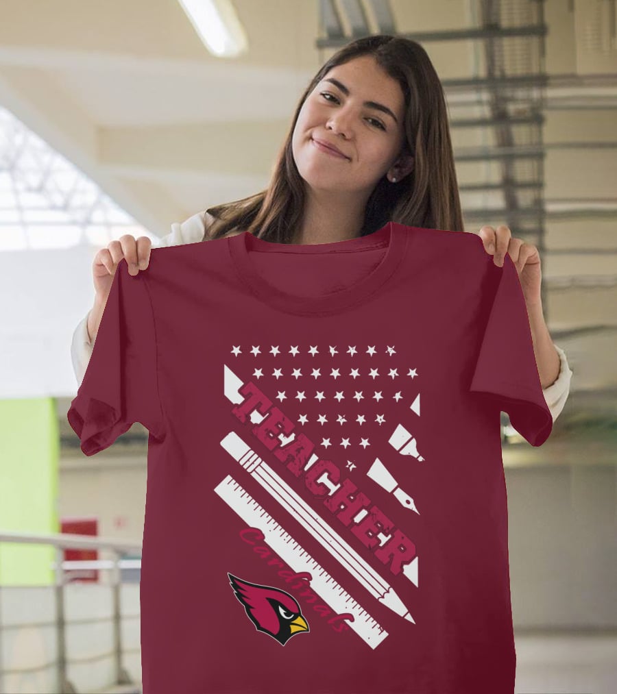 Arizona Cardinals Teacher Stars And Tools T-Shirt