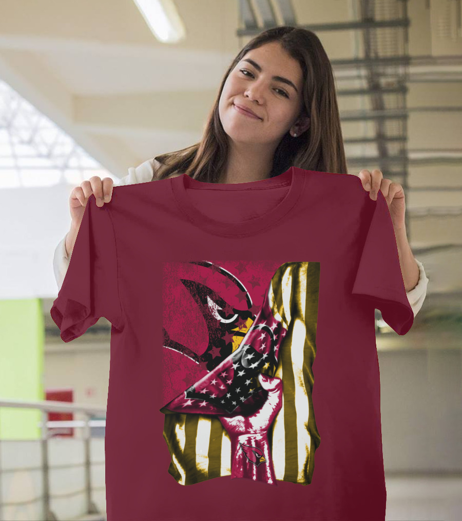 Arizona Cardinals Bold Patriotic Flag T-Shirt