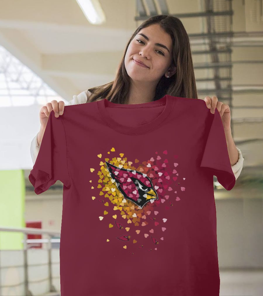 Arizona Cardinals Heart Symbol Burst T-Shirt