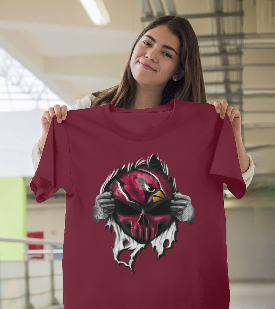 Arizona Cardinals Skull Logo T-Shirt