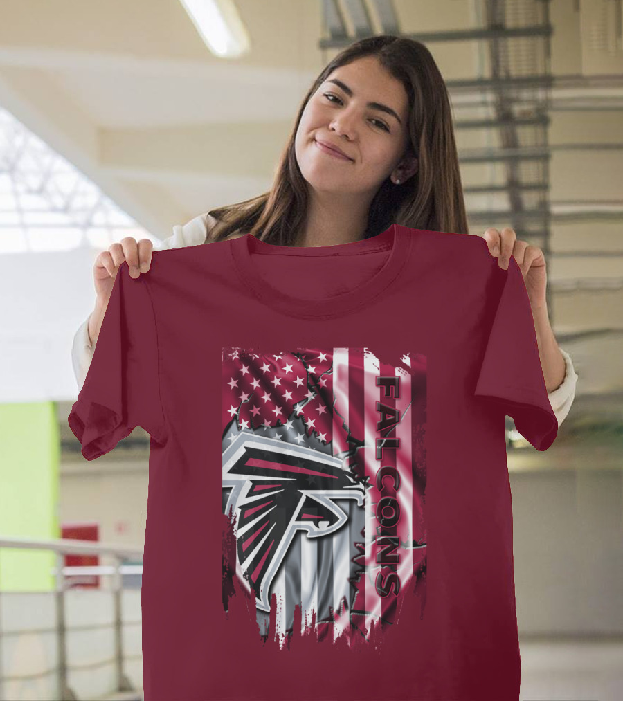 Falcons American Flag Atlanta Falcons T-Shirt