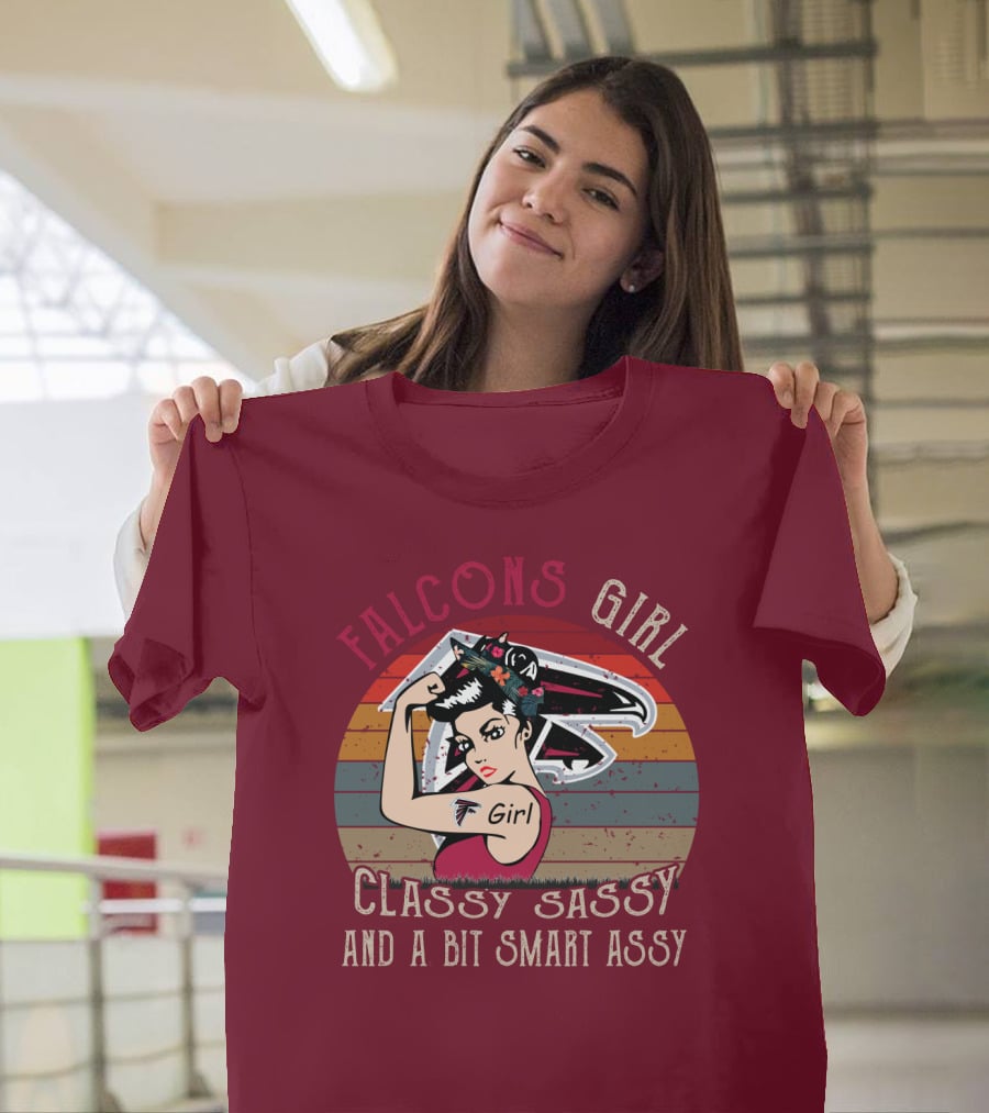 Falcons Girl Classy Sassy And A Bit Smart Assy T-Shirt