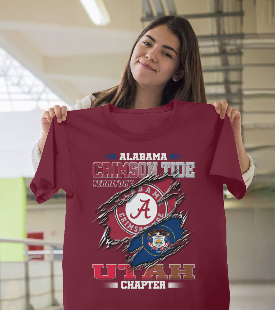Alabama Crimson Tide Territory Utah Chapter 1896 Seal T-Shirt