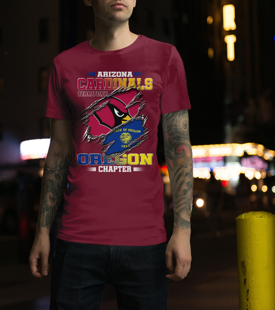 Arizona Cardinals Territory Oregon Chapter State Of Oregon 1859 T-Shirt