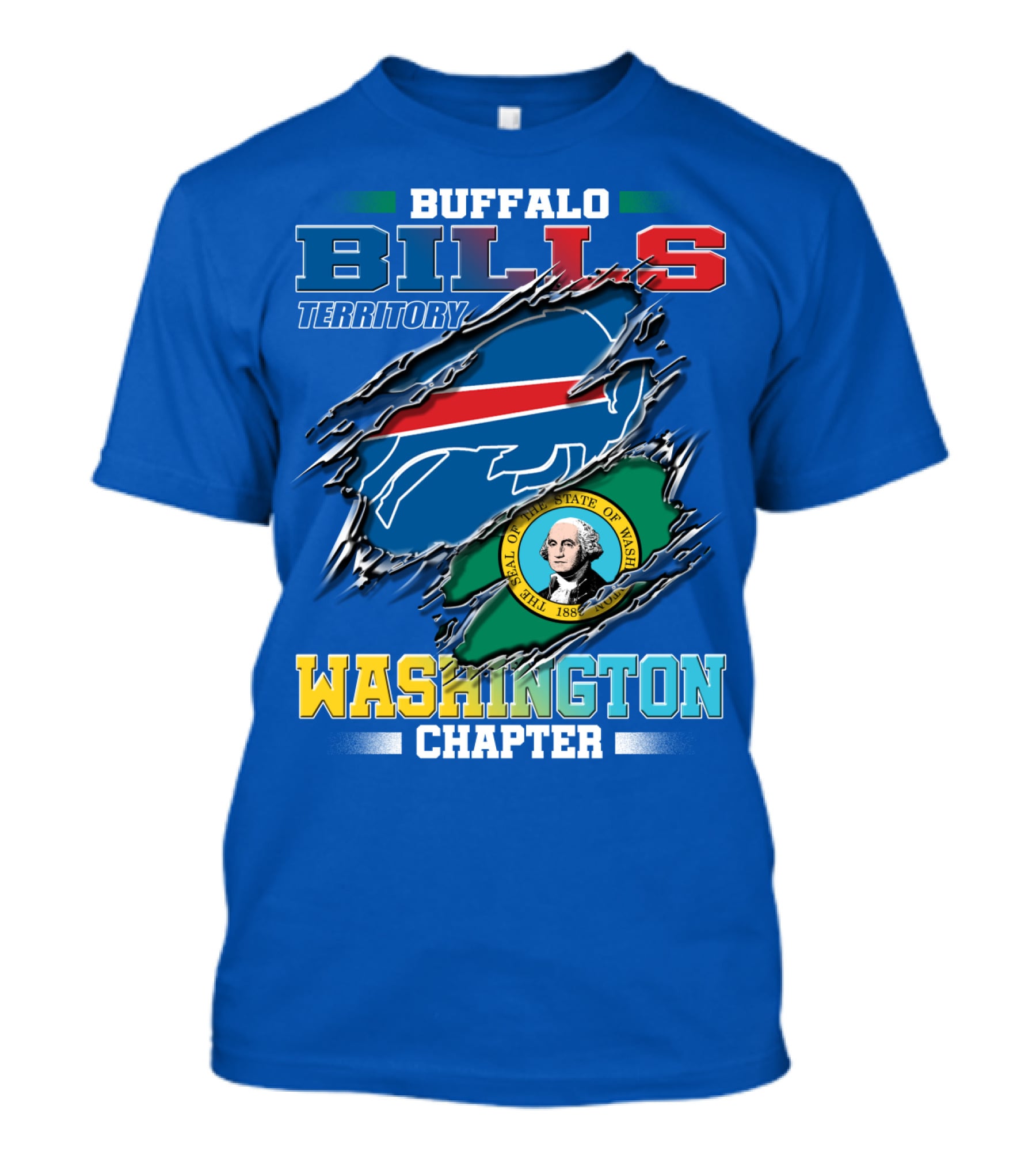 Buffalo Bills Territory Washington Chapter Seal Of The State Of Washington T-Shirt
