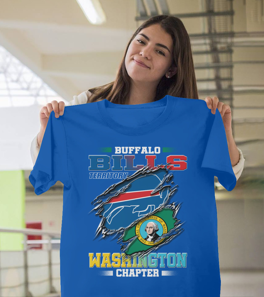Buffalo Bills Territory Washington Chapter Seal of the State of Washington T-Shirt