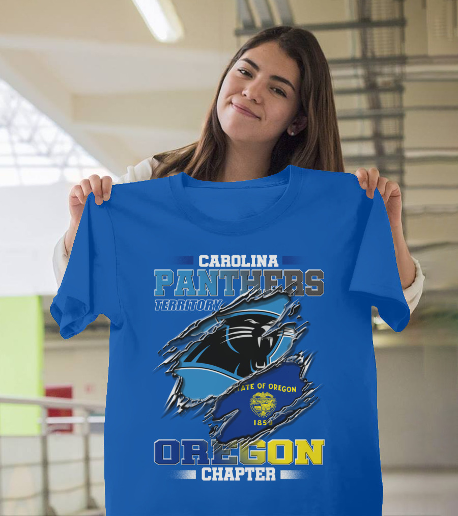 CAROLINA PANTHERS TERRITORY OREGON CHAPTER STATE OF OREGON 1859 T-Shirt