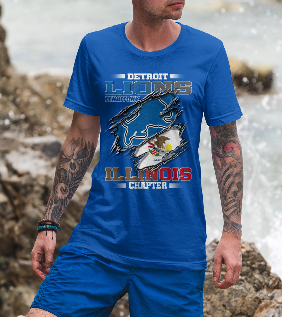 Detroit Lions Territory Illinois Chapter T-Shirt