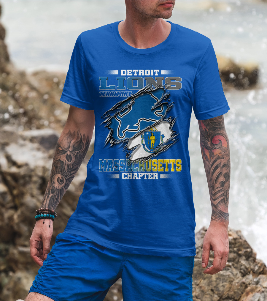 Detroit Lions Territory Massachusetts Chapter T-Shirt