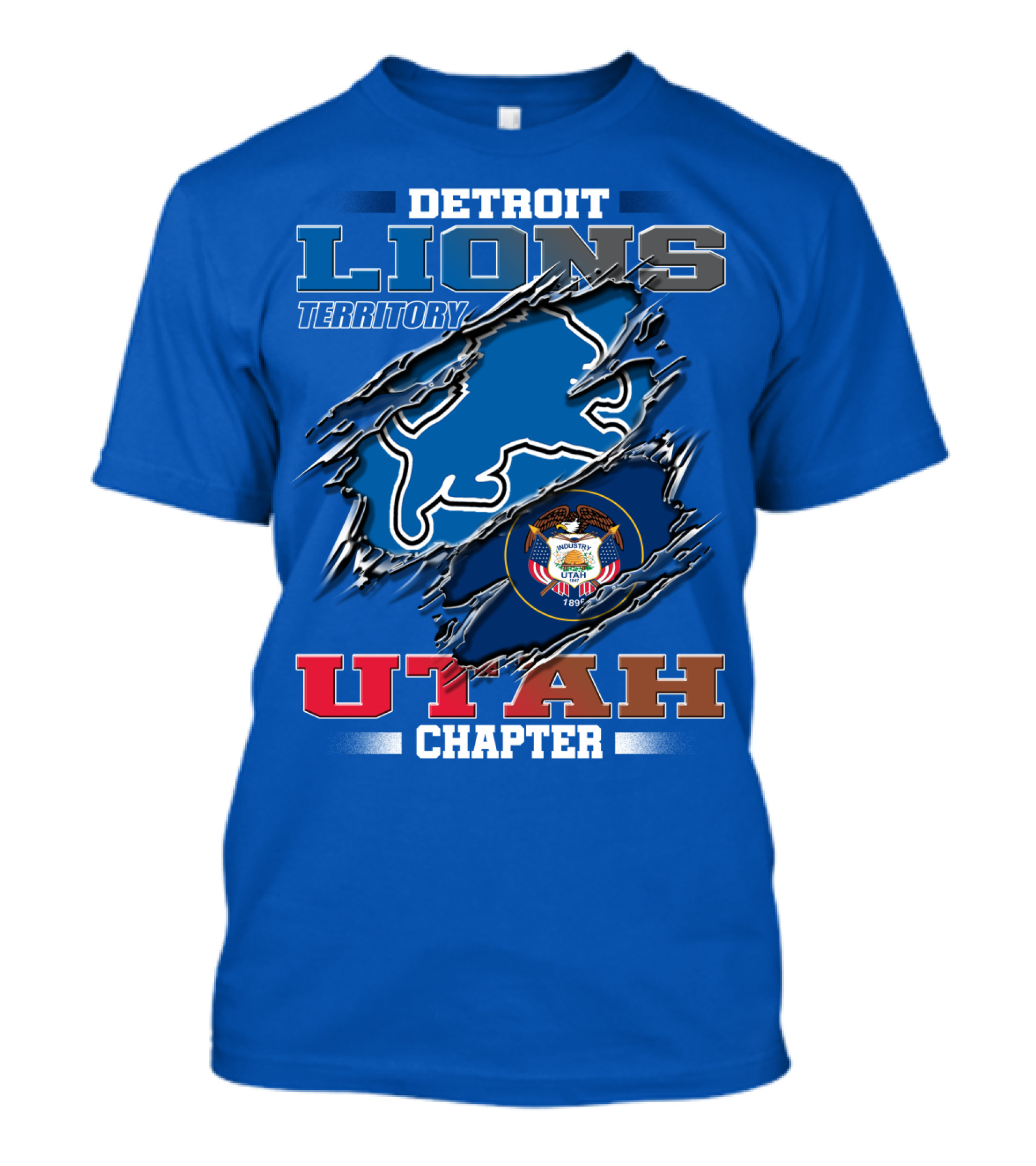Detriot Lions Territory Utah Chapter T-Shirt
