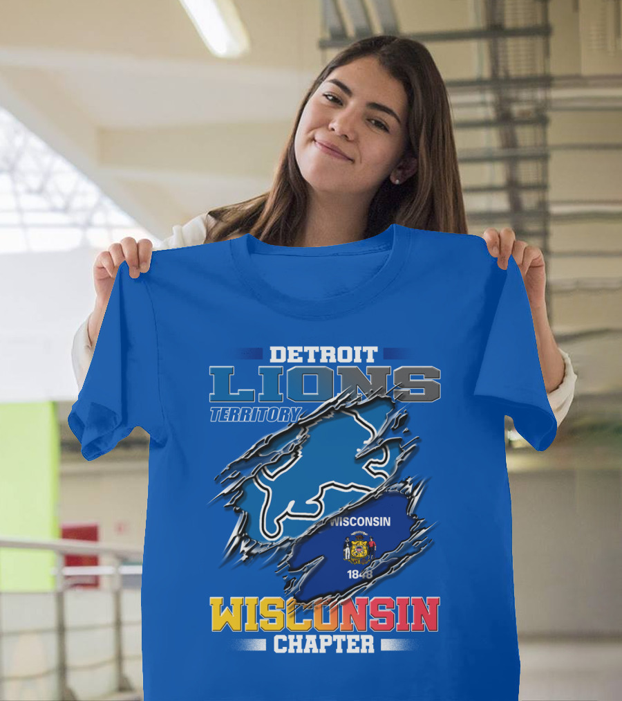DETROIT LIONS TERRITORY WISCONSIN CHAPTER 1848 T-Shirt