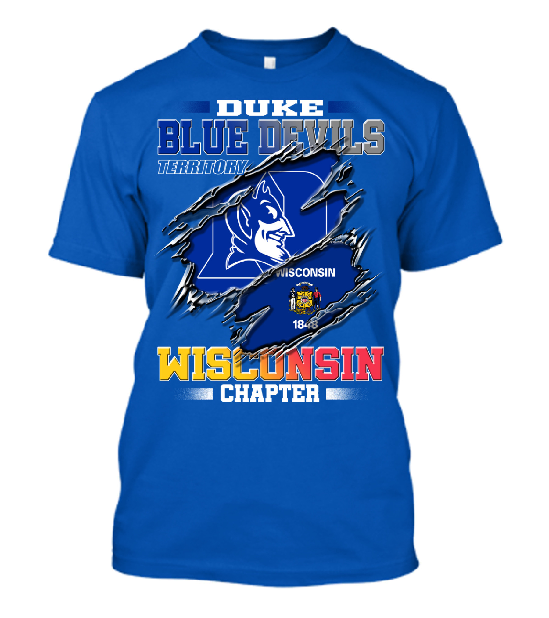 Duke Blue Devils Territory Wisconsin Chapter T-Shirt