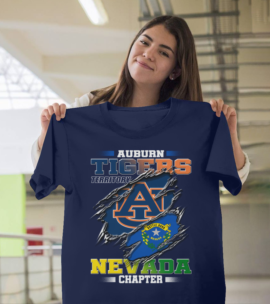 Auburn Tigers Territory Nevada Chapter Battle Born T-Shirt