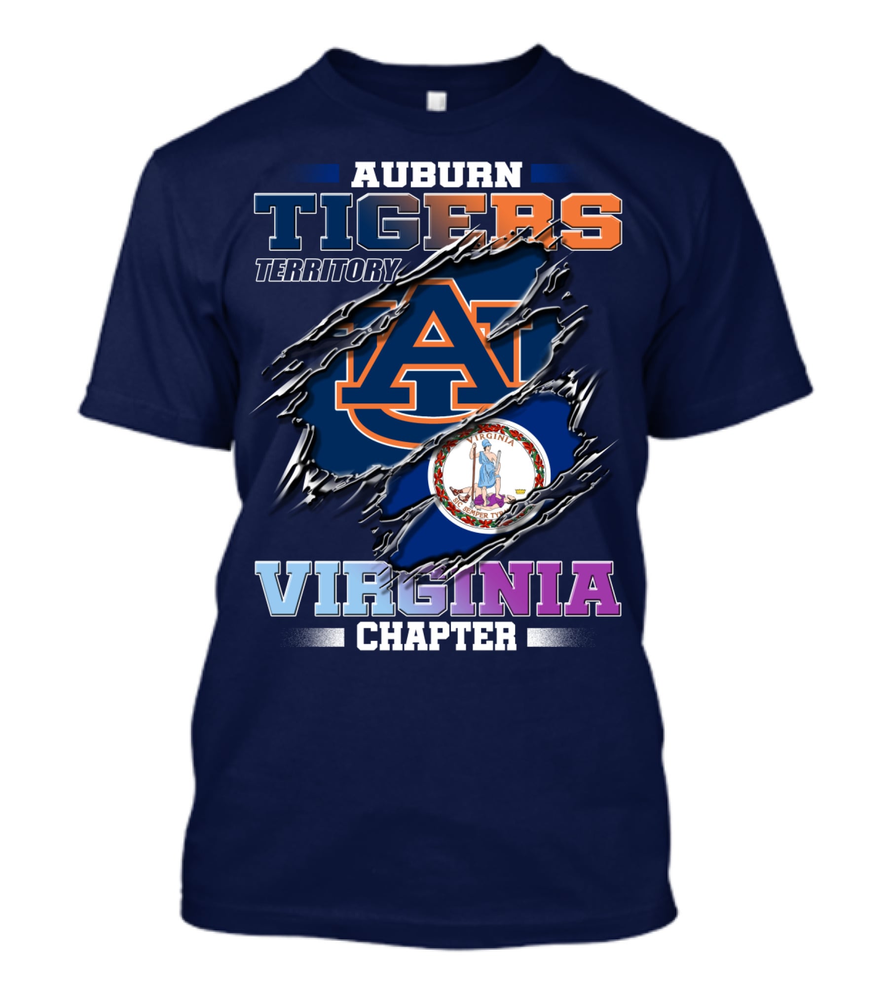 Auburn Tigers Territory Virginia Chapter T-Shirt