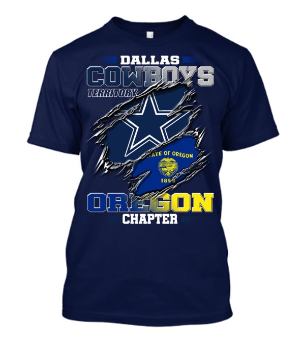 Dallas Cowboys Territory State Of Oregon Chapter 1859 T-Shirt