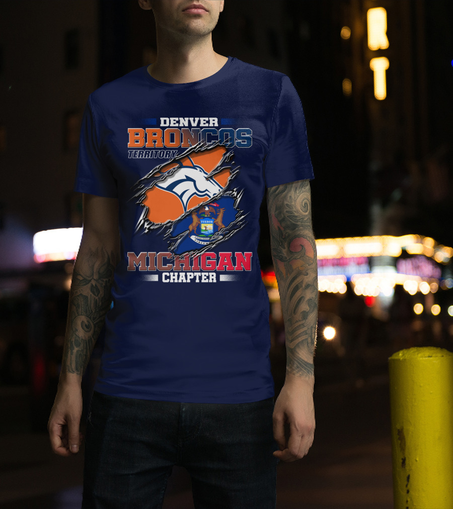 Denver Broncos Territory Michigan Chapter T-Shirt