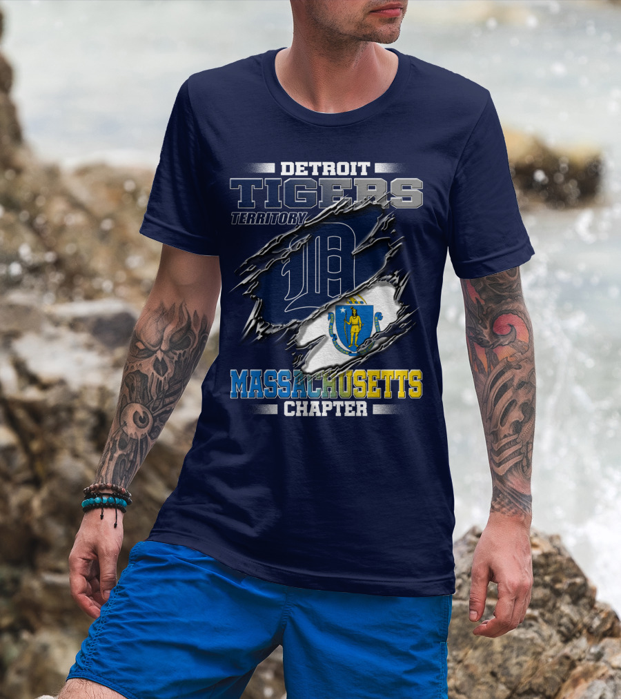 Detroit Tigers Territory Massachusetts Chapter T-Shirt