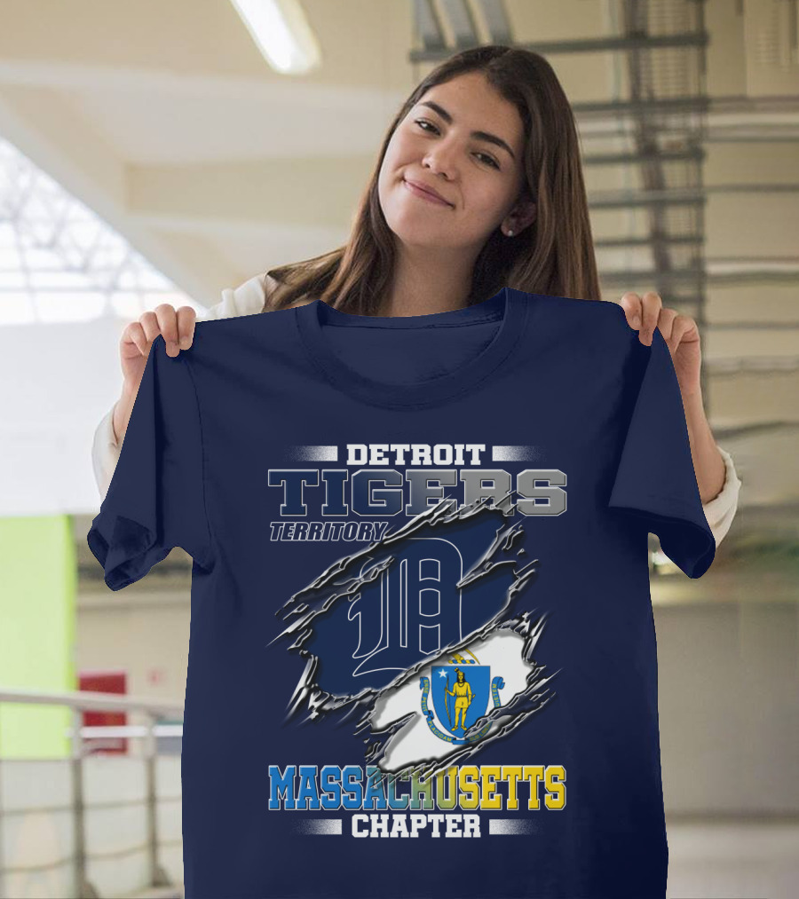 Detroit Tigers Territory Massachusetts Chapter T-Shirt