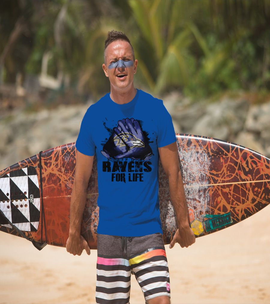 Baltimore Ravens For Life Fan Gear T-Shirt