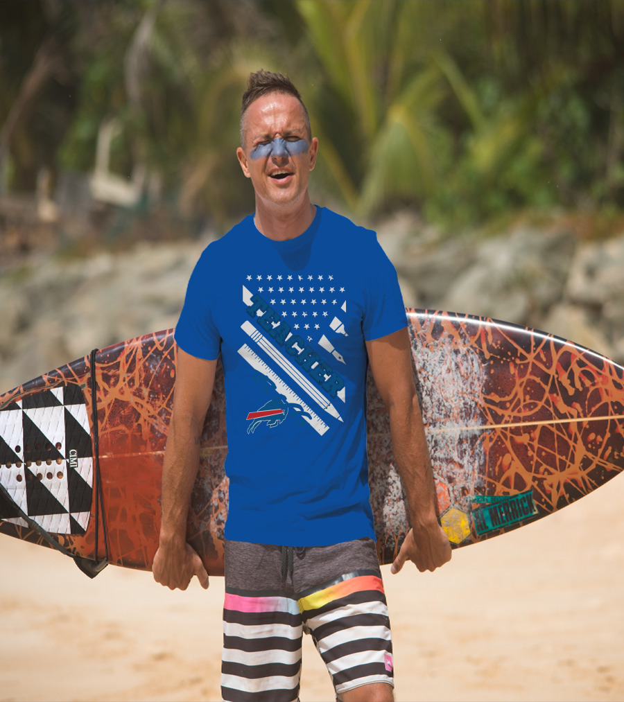 Usa Flag Teacher Buffalo Bills T-Shirt