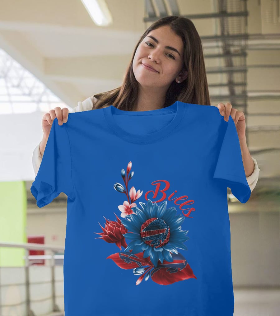 Buffalo Bills Floral Football T-Shirt