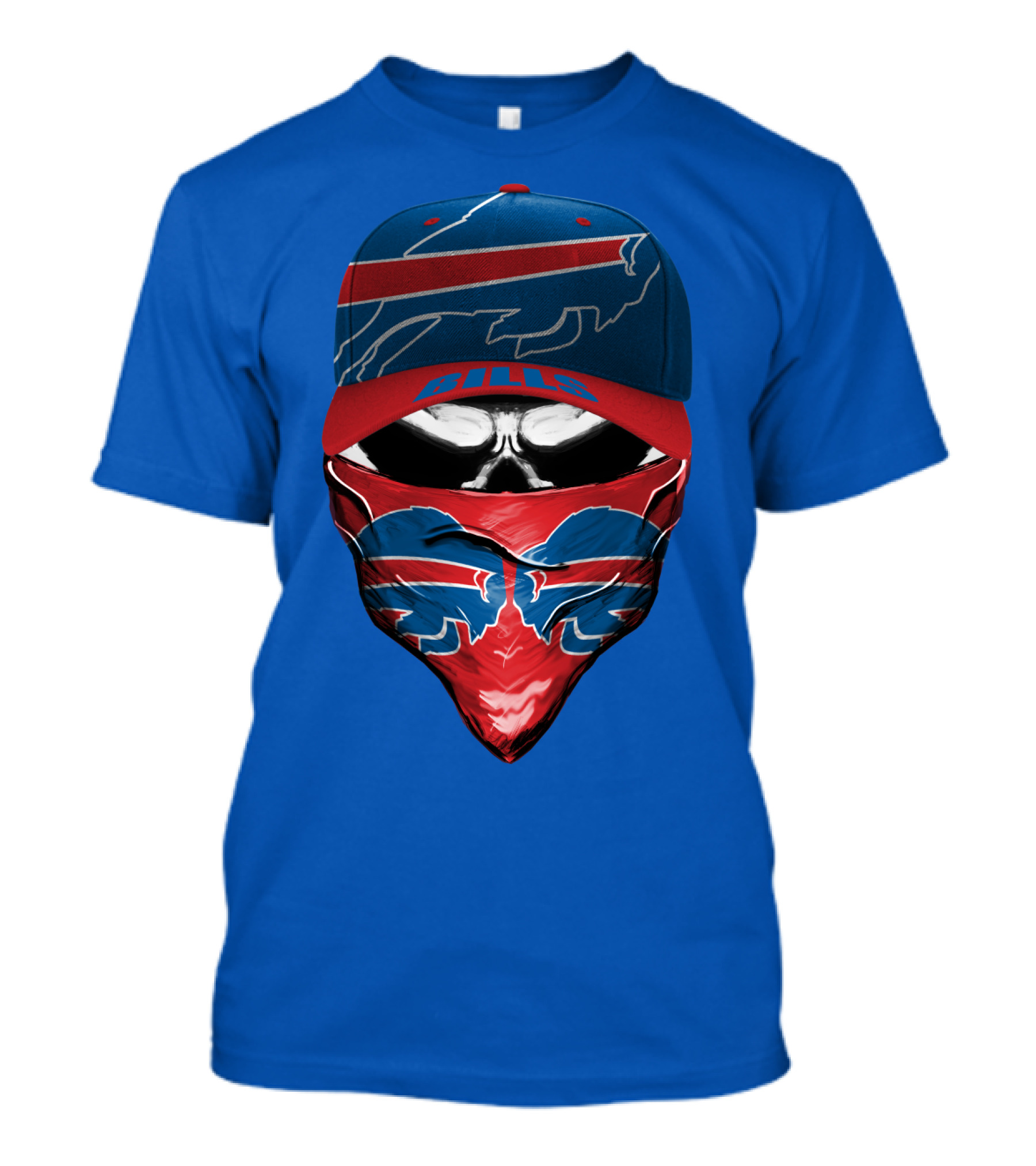 Buffalo Bills Nfl Logo Hat And Bandana Face T-Shirt