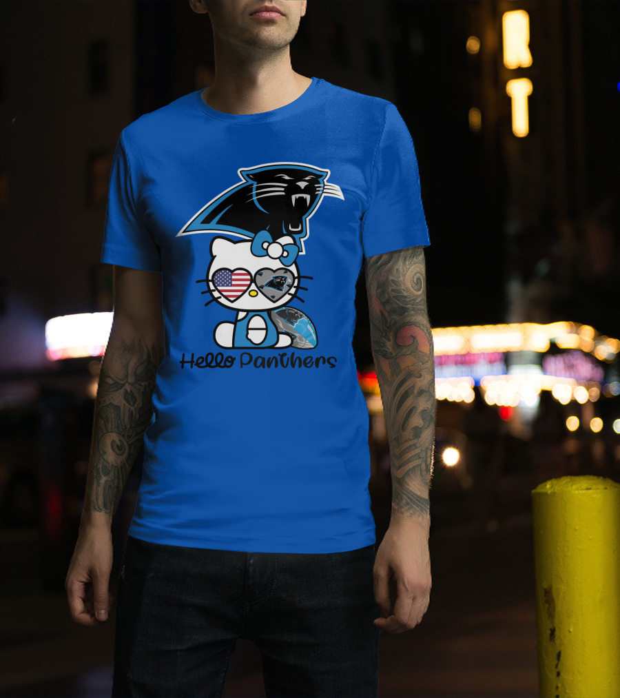 Hello Panthers Carolina Panthers Football T-Shirt