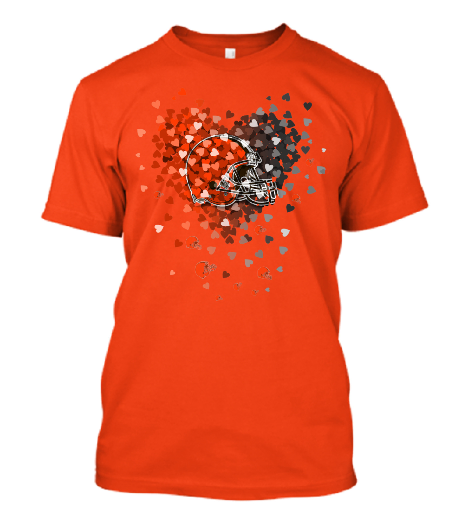 Cleveland Browns Helmet Heart T-Shirt