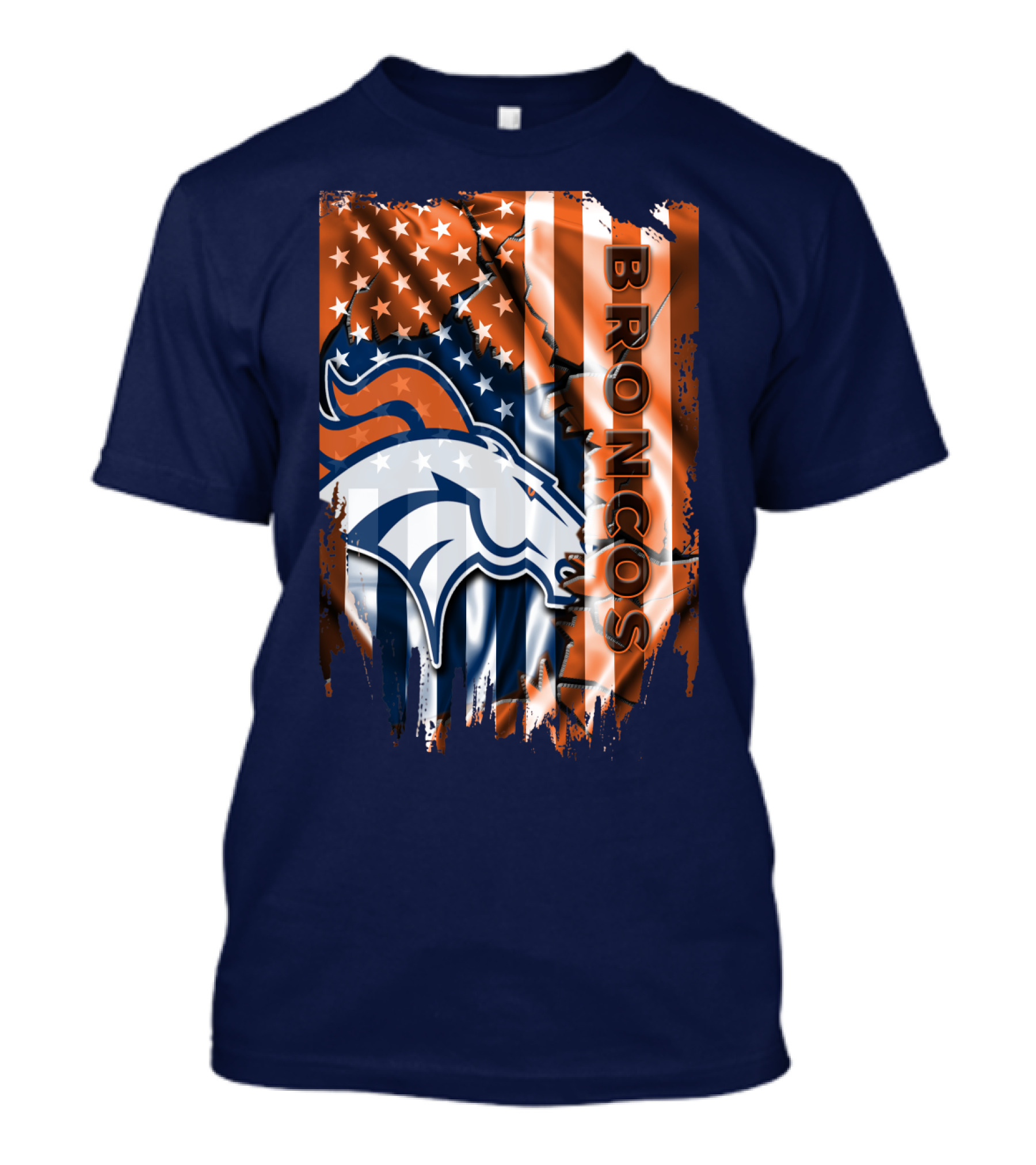 Denver Broncos American Flag Patriotic T-Shirt