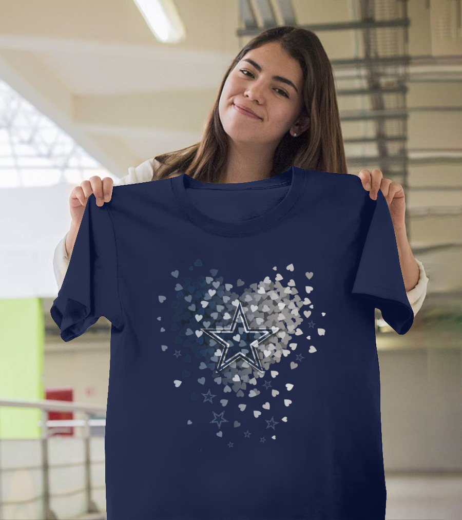 Dallas Cowboys Star Heart Cluster T-Shirt