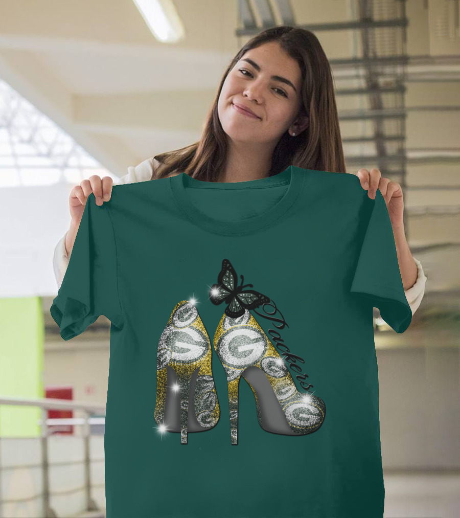 Packers High Heels With Butterfly T-Shirt