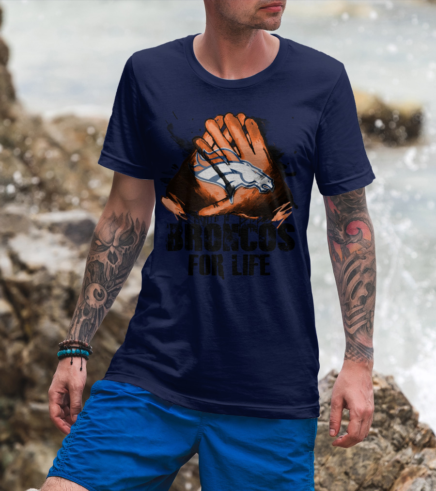 Broncos For Life Denver Broncos Glove T-Shirt