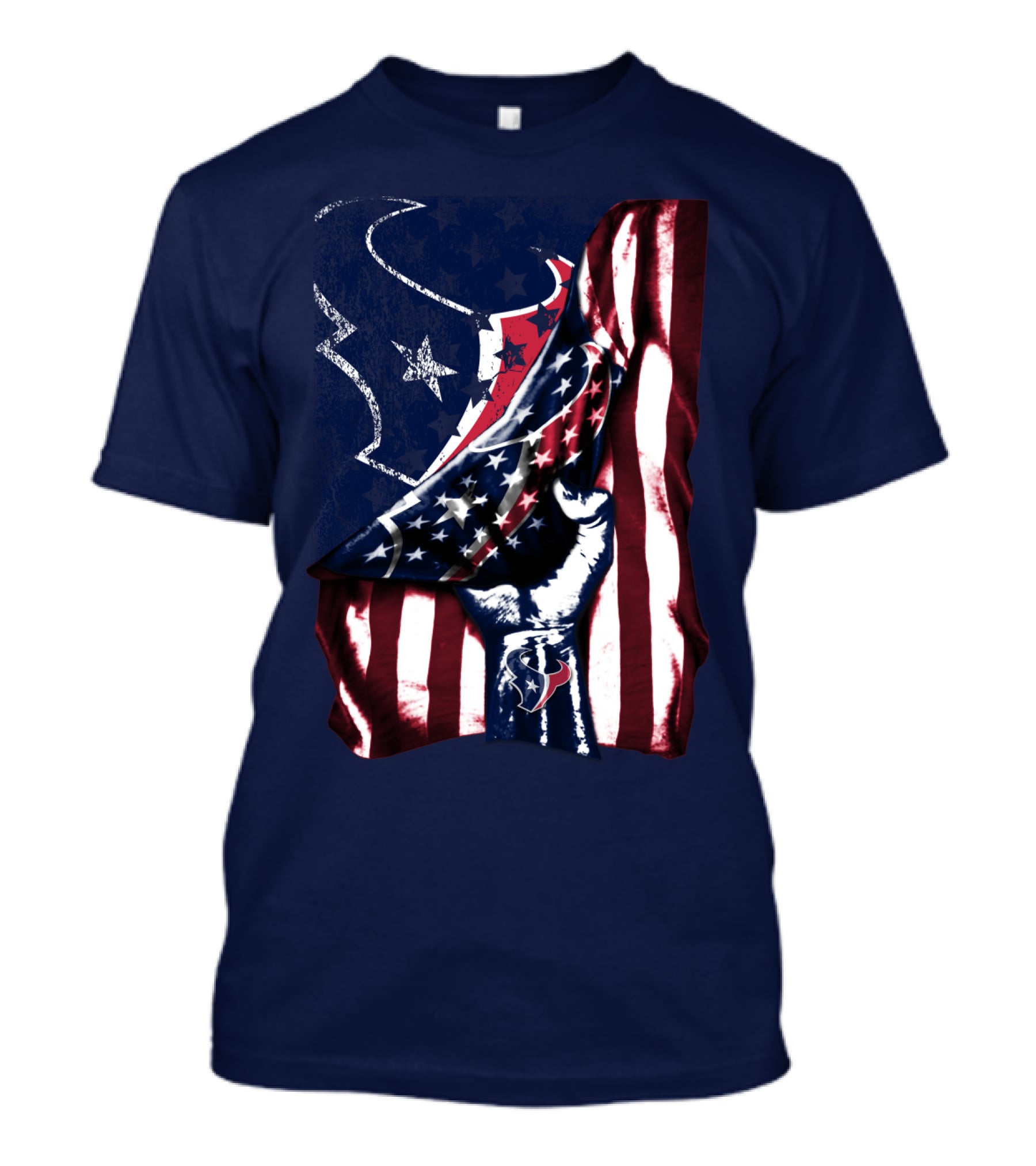 Houston Texans American Flag Fist T-Shirt