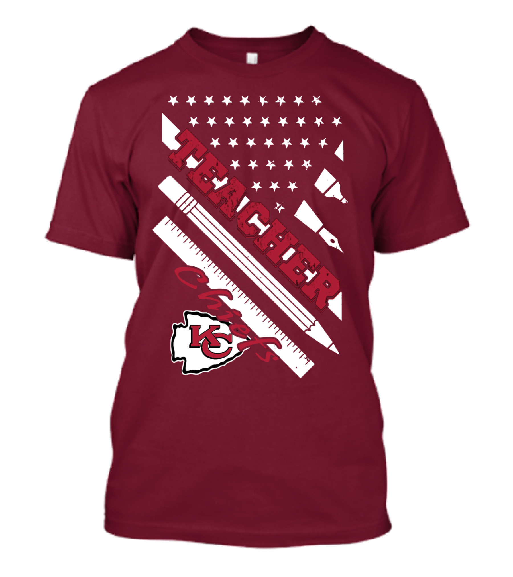 Kansas City Chiefs Teacher Stars And Stripes T-Shirt